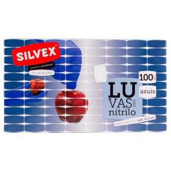 LUVAS EM NITRILO AZUL S (100 UNI)