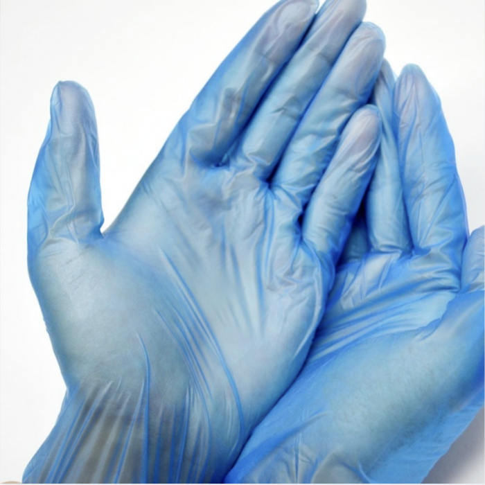 Blue Vinyl Gloves S (100 PCS)