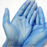 Blue Vinyl Gloves M (100 PCS)