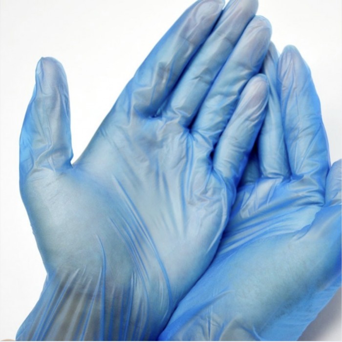 Blue Vinyl Gloves L (100 PCS)