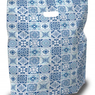 Sacos Asa Vazada Impresso Azulejos 200X350X55MY