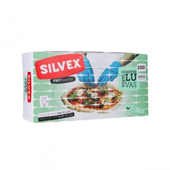 Guantes Desechables de Vinilo Azul M (100 UNI)