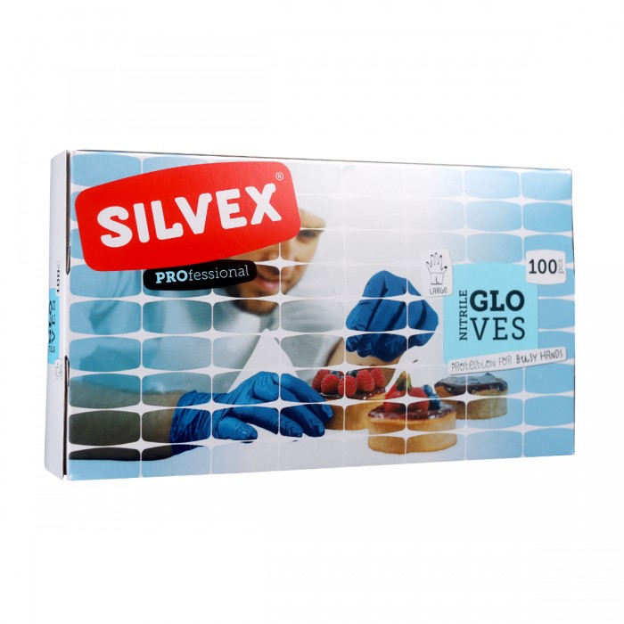 Blue Nitrile gloves L (100 PCS)